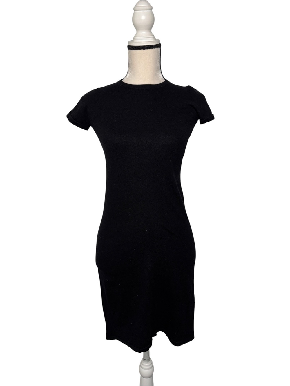 Jenni Kayne Merino Wool Black Mini Dress Size M